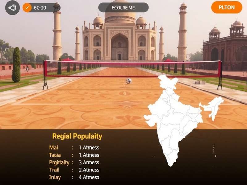 Taj Volley Grandmaster regional popularity map in India